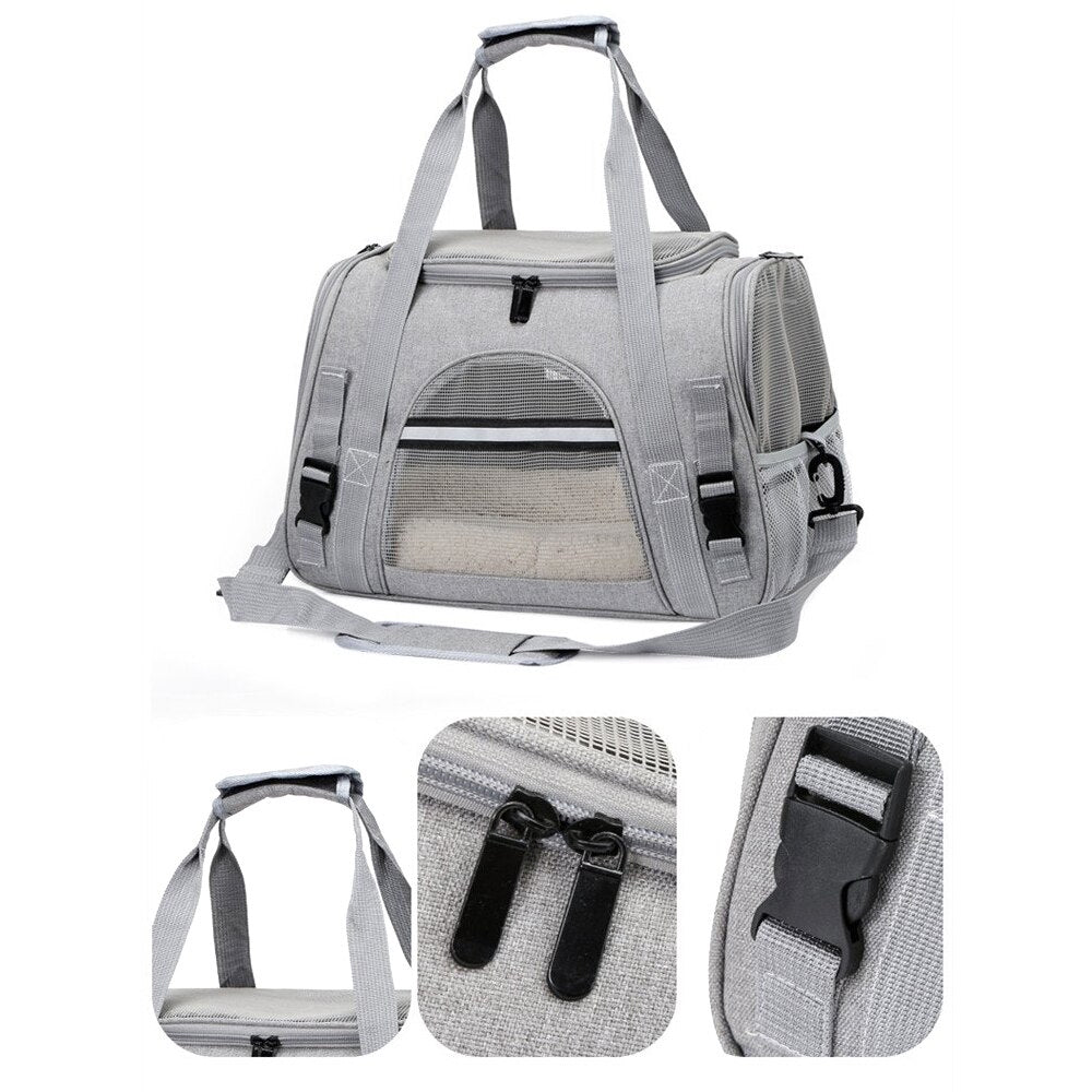 Breathable and Foldable Pet Carrier Safety Pet Travel Handbag  collapsible pet carrier plastic  dog carrier bag  folding cat carrier  best pet carrier for flying  purse pets  dog travel bag  cartier handbag  cardboard cat carrier  Pets Supplies